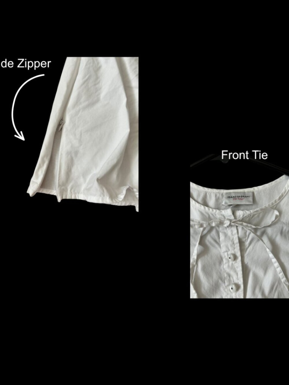 Archival Isaac Mizrahi for Target White Cotton Babydoll Peplum Blouse Top - Picture 3 of 3